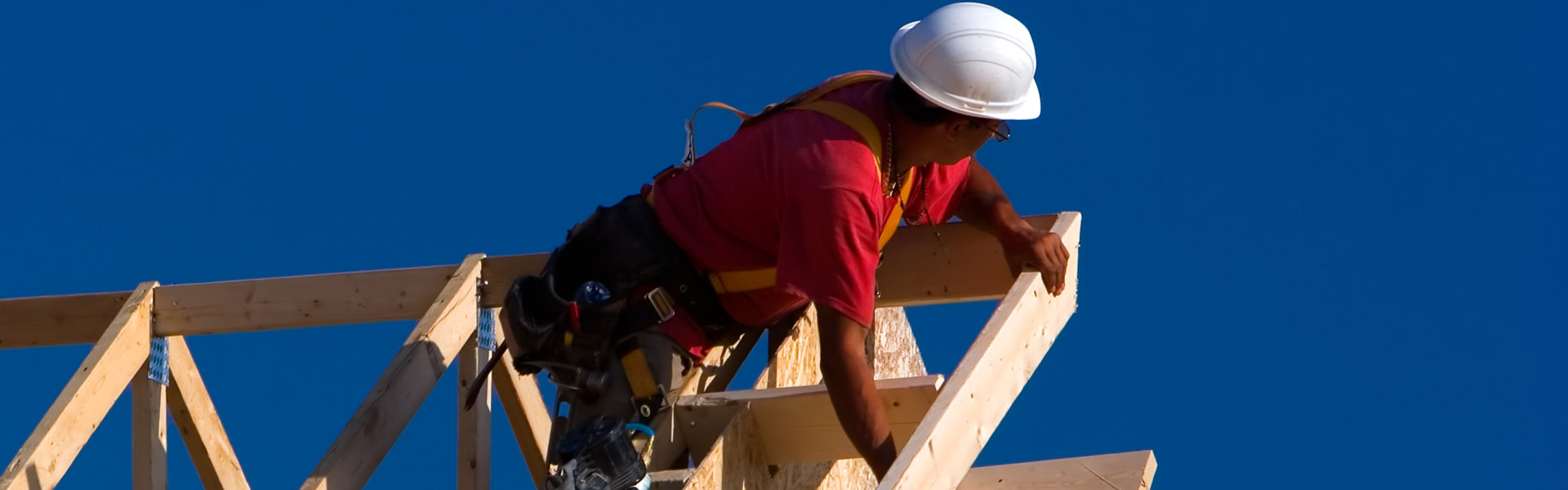 carpenter in roof working